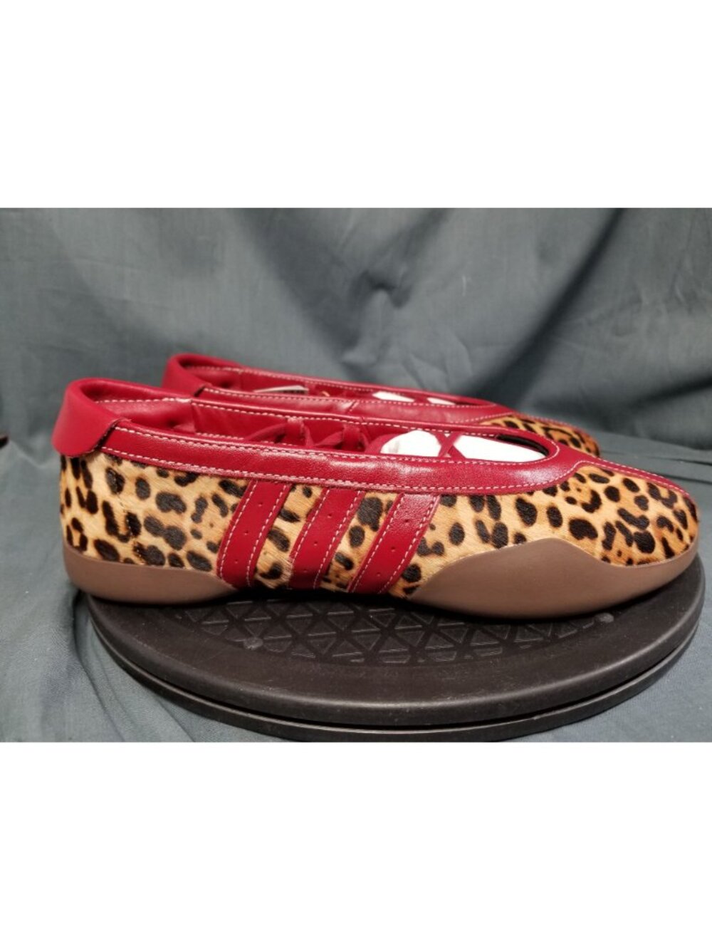Adidas Taekwondo Mei Ballet Leopard Print Red KJ0647 Womens Size 8.5 NEW NO BOX - Picture 9 of 11